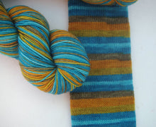 Honey Locust and Elm Leaves...Self-Striping Sock yarn