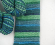 Nothin but Blue Skeins - Self Striping Sock Yarn - Corriedale