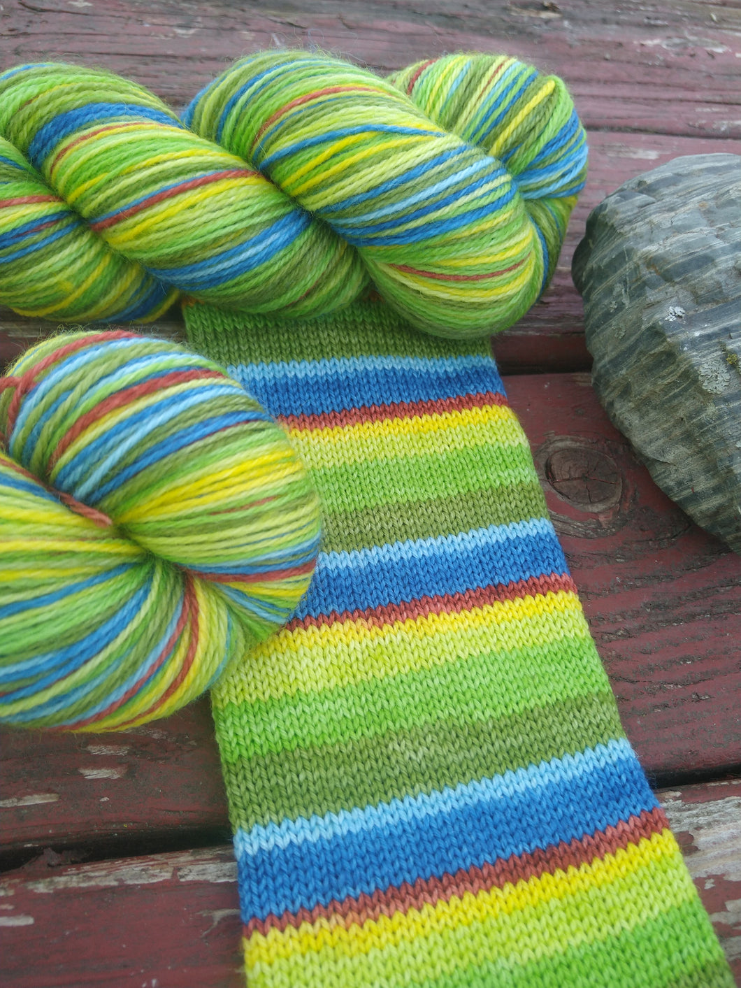 Lakeside Picnic - Corriedale - Self Striping Sock Yarn