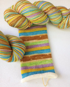 Rescuing Lola - Targhee Fingering Self Striping Sock Yarn