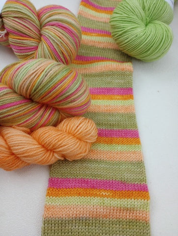 Summer Cucurbits - Self-Striping Sock yarn