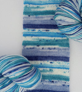 Accumulating Snow - Self Striping Sock Yarn