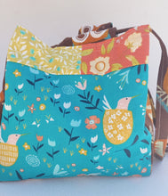 Pensive Owls, square bottom project bag