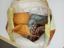 Sneaky Cats square bottom project bag