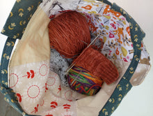 Farm Animals and Bees square bottom project bag