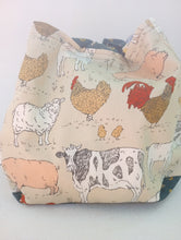 Farm Animals (full panels) square bottom project bag