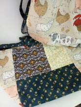 Farm Animals and Bees square bottom project bag