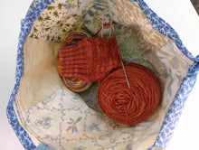 Summer Butterfly Blues square bottom project bag